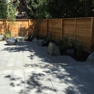 Whistler cedar privacy fence with modern horizontal boards
