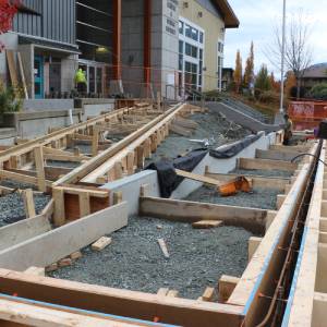 Pemberton recreation centre project with complex concrete forming and ramps